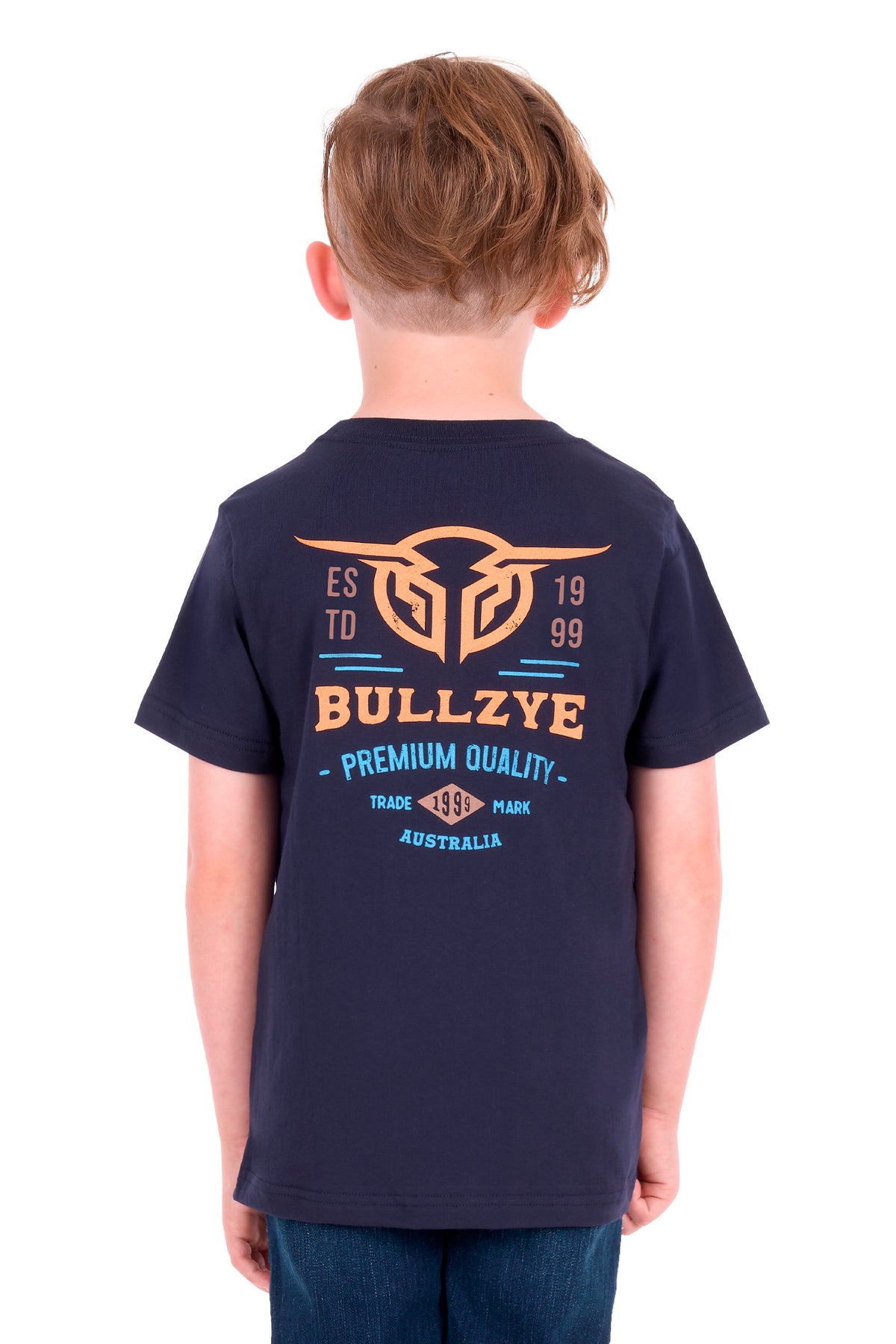 Bullzye Boys’ Yale Short Sleeve Tee - Navy