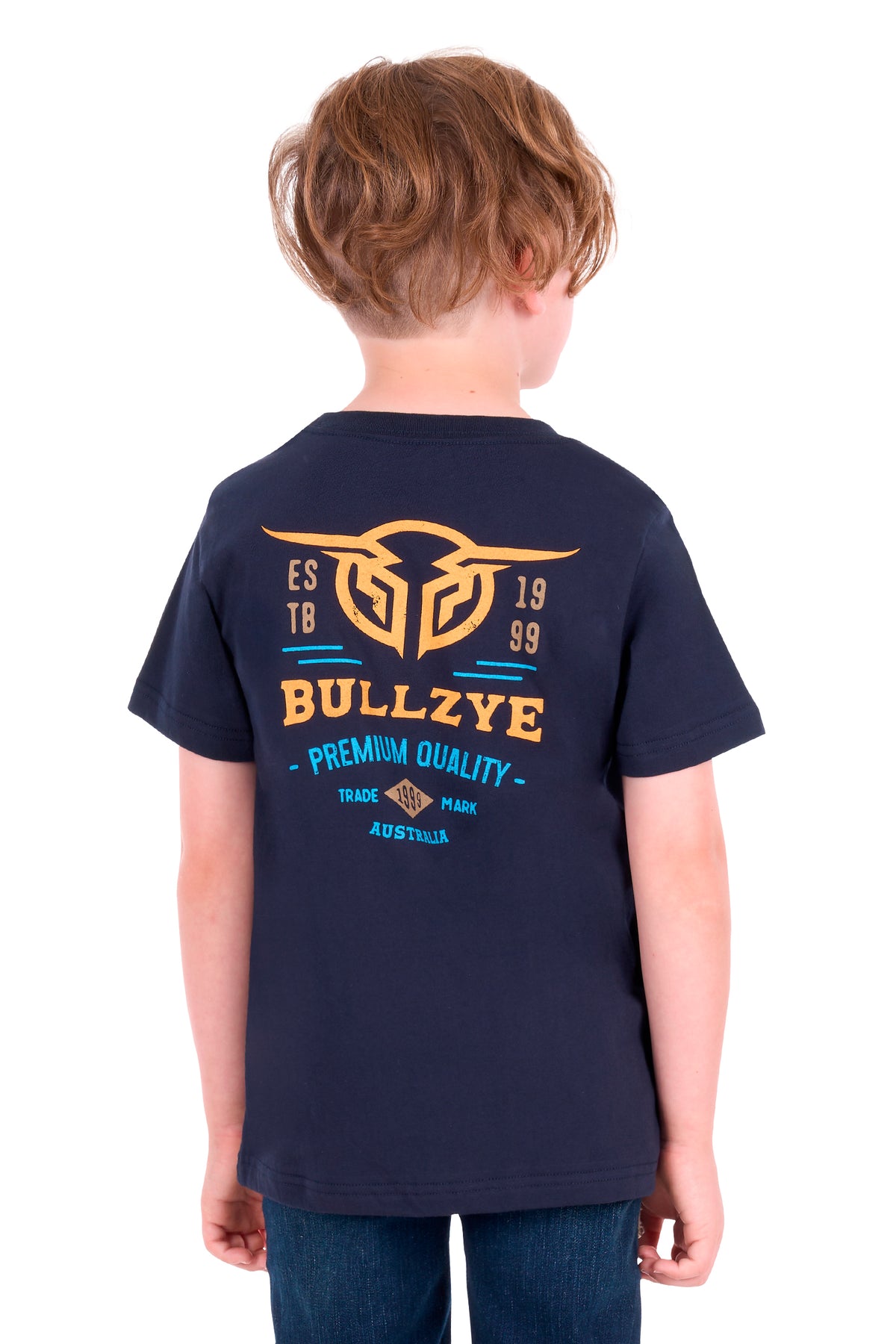 Bullzye Boys’ Yale Short Sleeve Tee - Navy