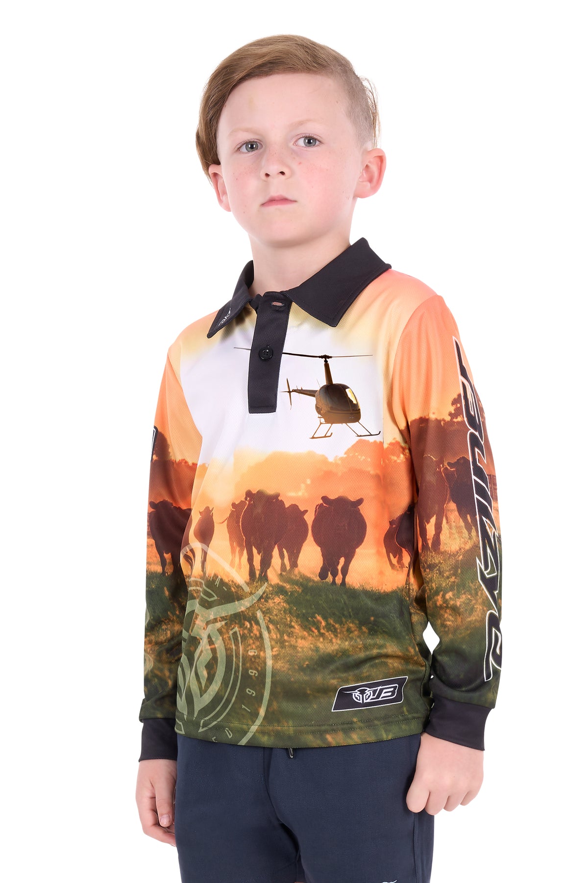 Bullzye Boys’ Orion Long Sleeve Tee - Multi