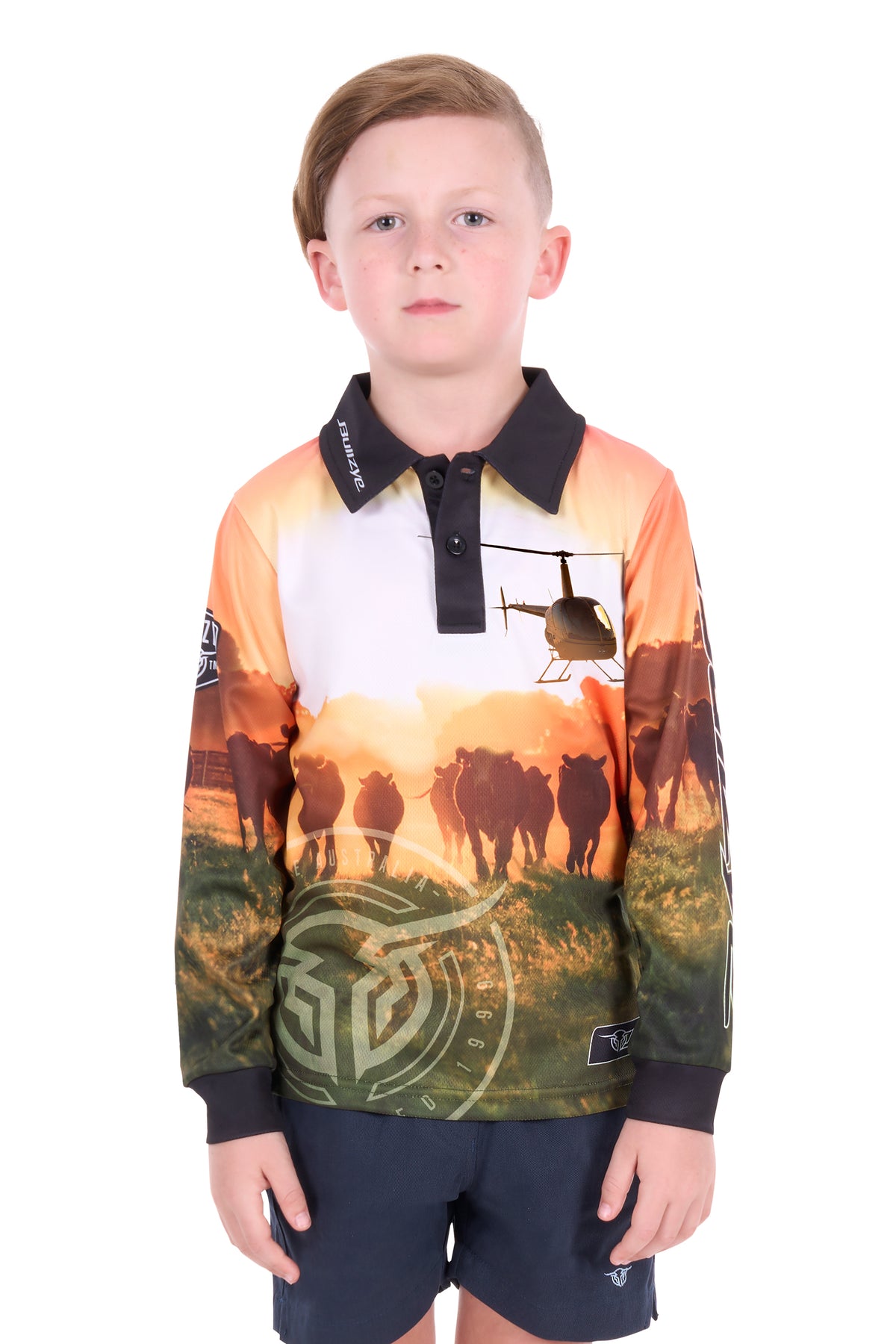 Bullzye Boys’ Orion Long Sleeve Tee - Multi