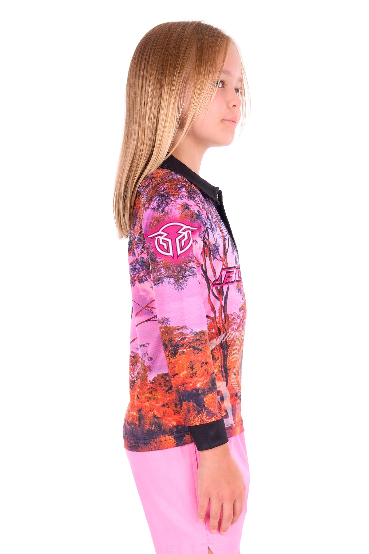 Bullzye Girls’ Grazing Horse Long Sleeve Tee - Multi