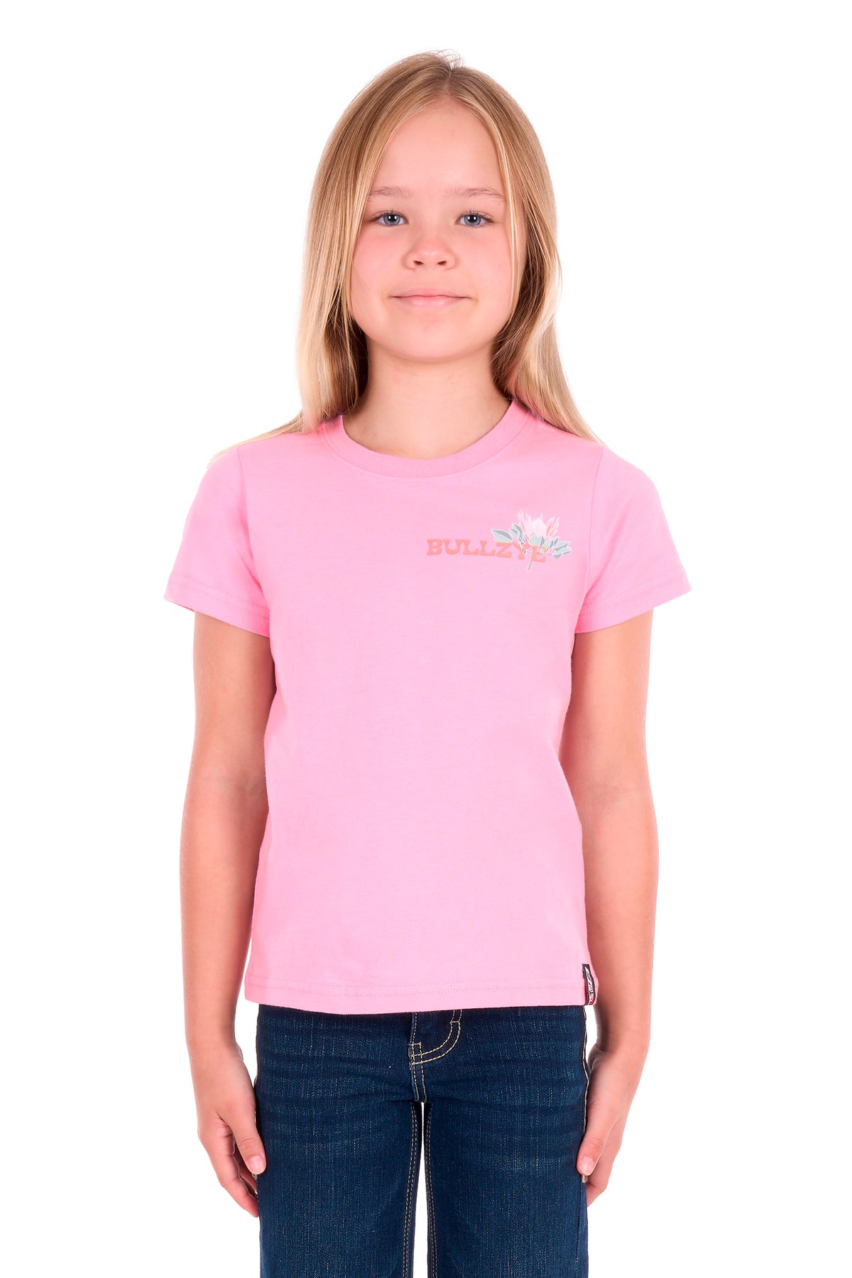 Bullzye Girls’ Willa Short Sleeve Tee - Flamingo Pink