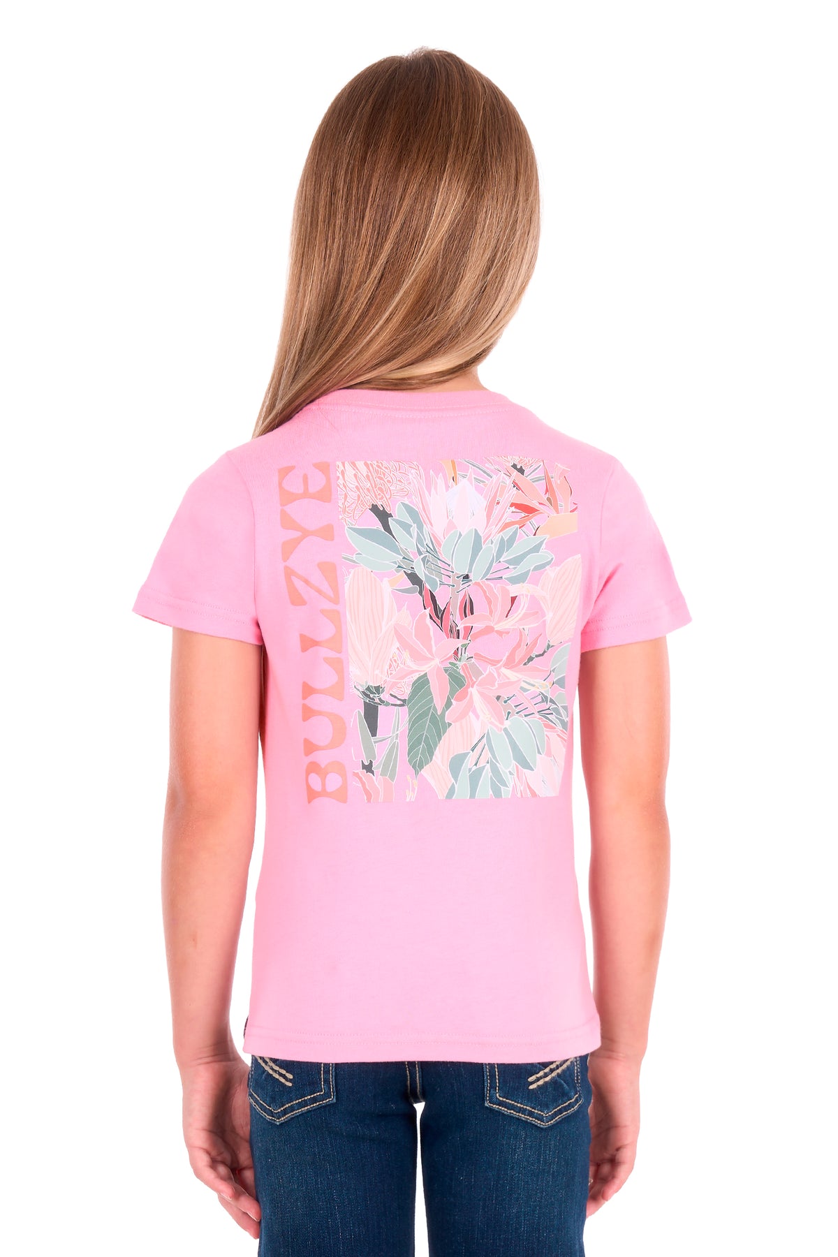 Bullzye Girls’ Willa Short Sleeve Tee - Flamingo Pink