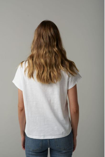 Goondiwindi Cotton Embroidered  Boots Tee - White