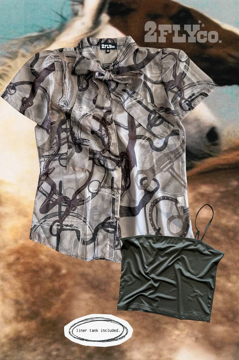 2 Fly Co Women’s Bow Bandit Short Sleeve Top