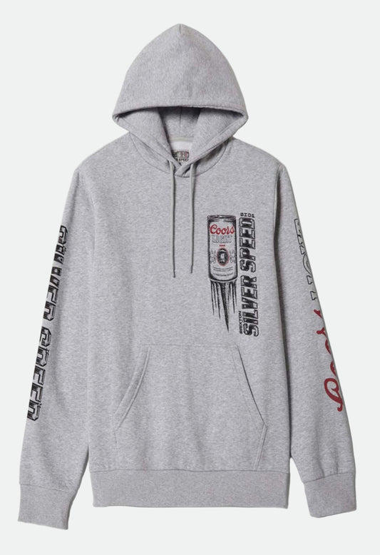 Brixton Men's Coors Light Silver Speed Hood - Heather Grey