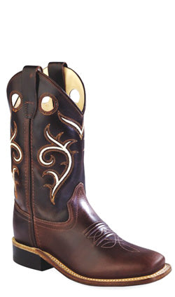 Old West Children's Leather Broad Square Toe Boots – Goodyear Welt
