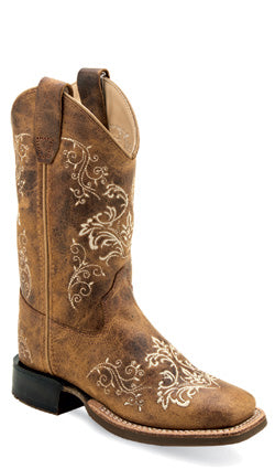 Old West Children's Leather Broad Square Toe Boots – Goodyear Welt