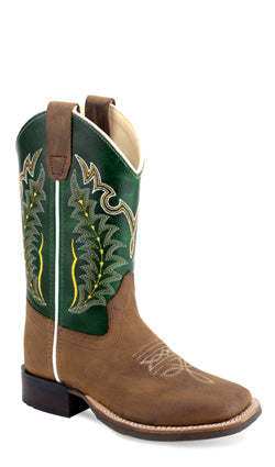 Old West Children's Leather Broad Square Toe Boots – Goodyear Welt