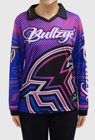 BULLZYE WOMENS BULLRING LS FISHING TEE PINK - SALE