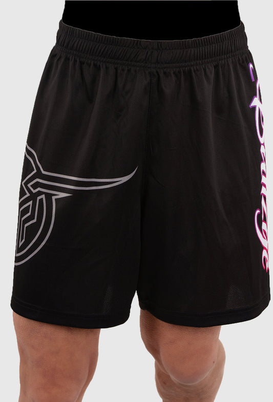 BULLZYE WOMENS LOGO SHORTS BLACK - CLEARANCE