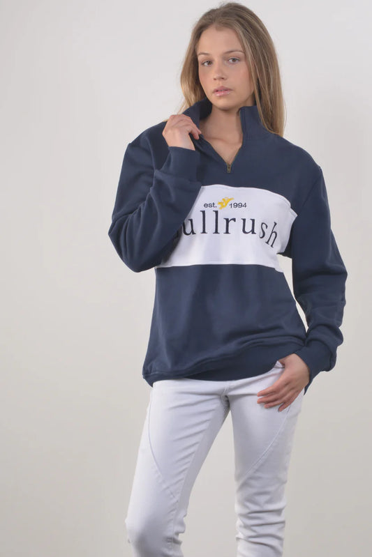 Bullrush Unisex Burra Zip Sweat - Navy