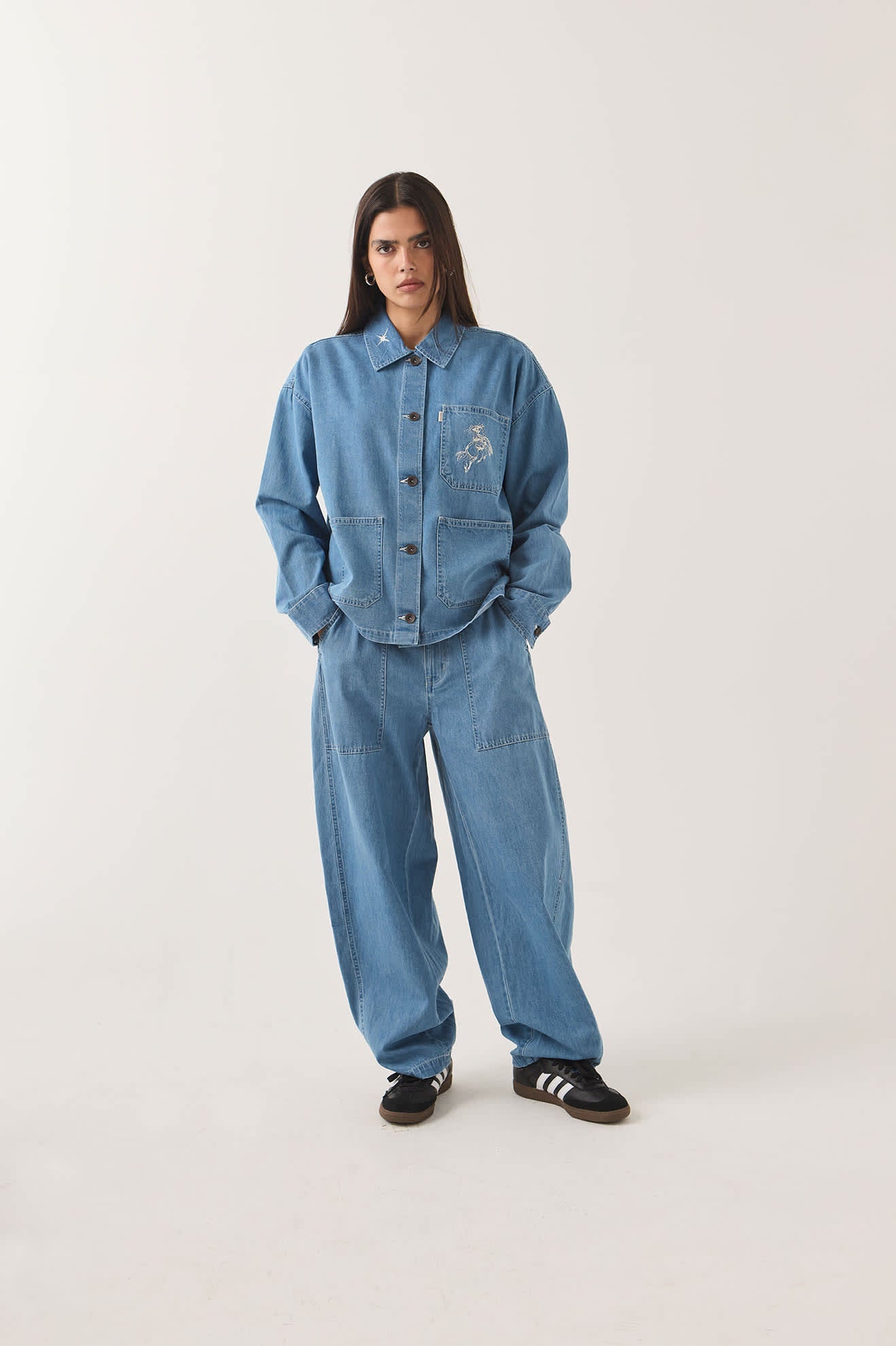 Brixton Women's Barn Jacket - Light Stone Wash