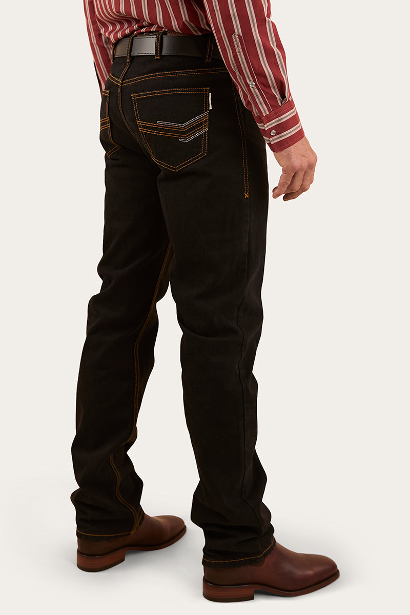 Ringers Western Mens Barrington Slim Fit Jeans 34L - Black