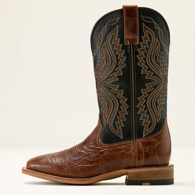 Ariat Baxter Cowboy Boot - DARK TAN|BLACK DEERTAN