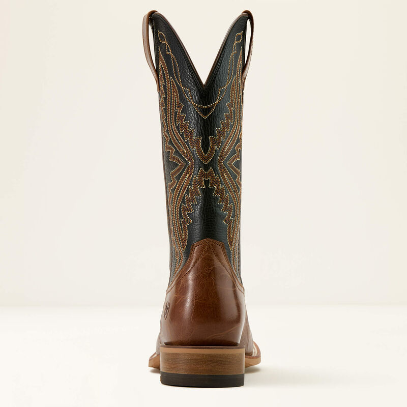Ariat Baxter Cowboy Boot - DARK TAN|BLACK DEERTAN