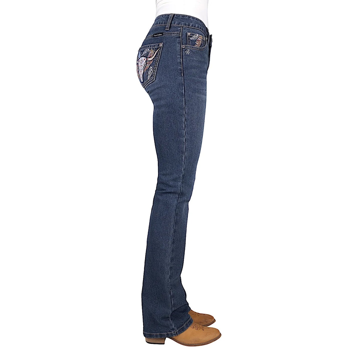 Pure Western Women's Bec Boot Cut Jean 34" Leg - Indigo