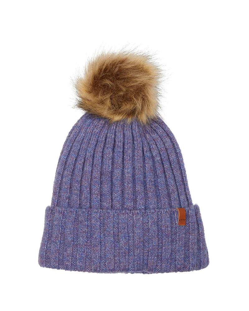 BekiWomensRecycled-PolyPomPomBeanie_Light dusk