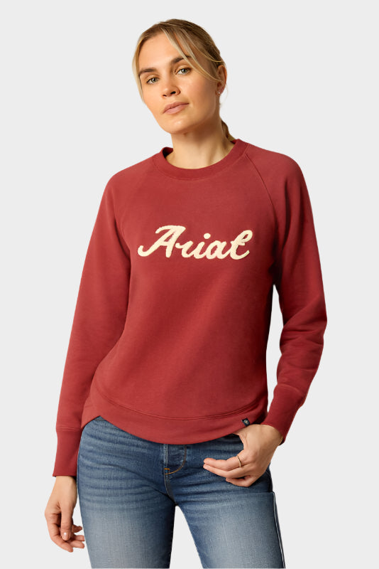 Ariat Women's Benicia Sweatshirt - BURNT RUSSET