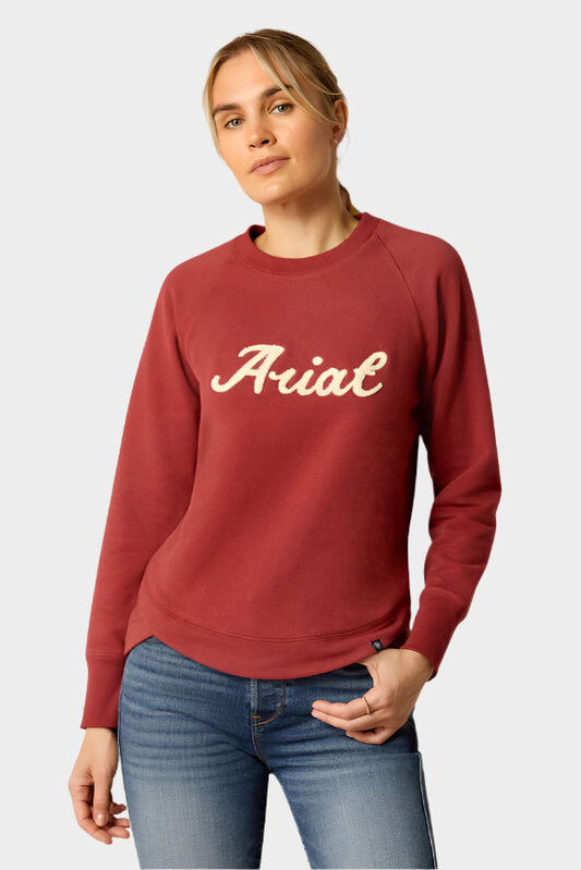 Ariat Women's Benicia Sweatshirt - BURNT RUSSET