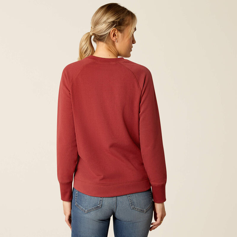 Ariat Women's Benicia Sweatshirt - BURNT RUSSET