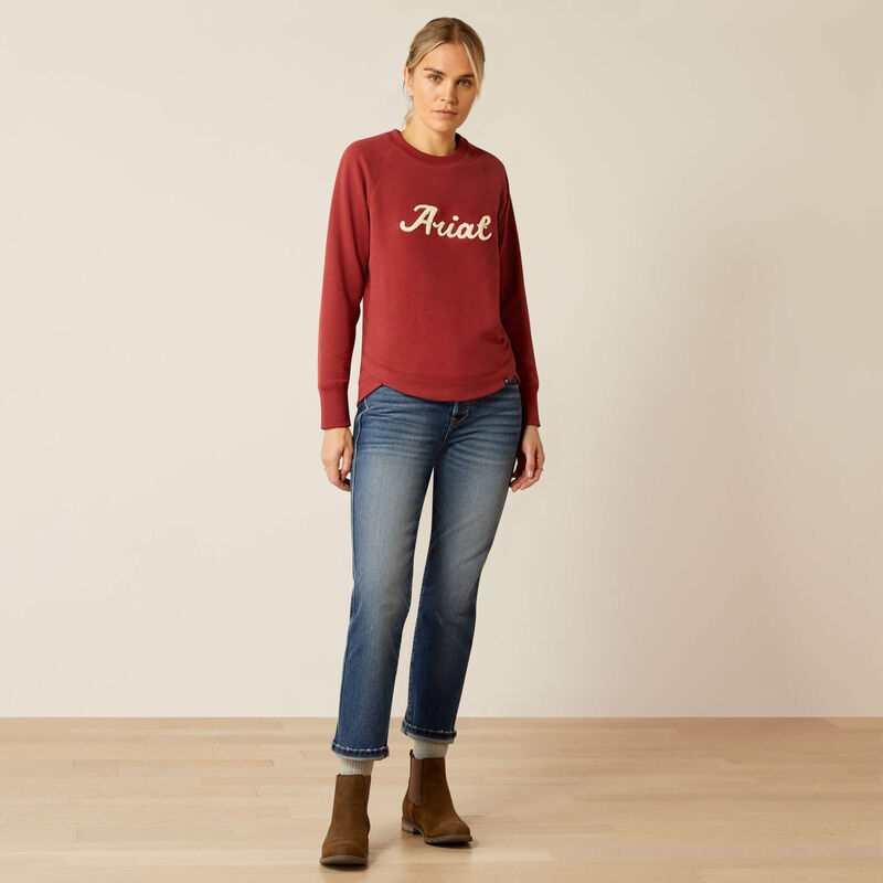 Ariat Women's Benicia Sweatshirt - BURNT RUSSET