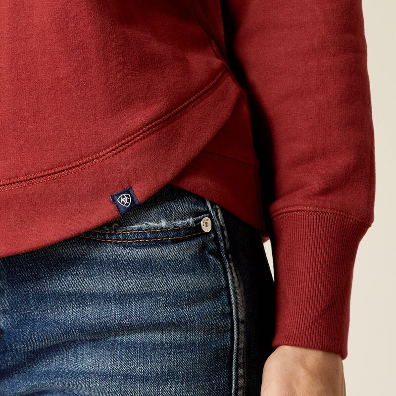 Ariat Women's Benicia Sweatshirt - BURNT RUSSET