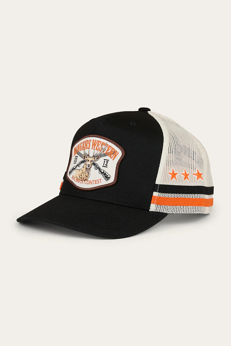 Ringers Western Big Buck Deep Fit Trucker Cap - Black