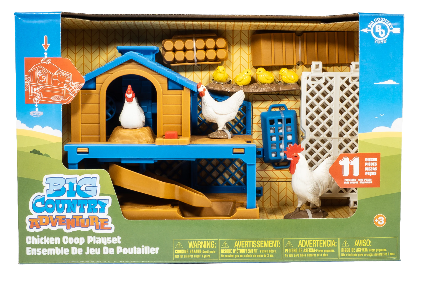 Big Country Adventure 11-Piece Chicken Coop Playset