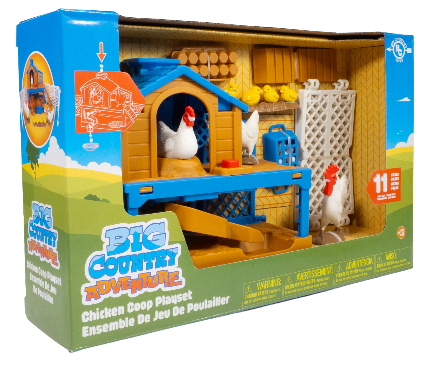 Big Country Adventure 11-Piece Chicken Coop Playset