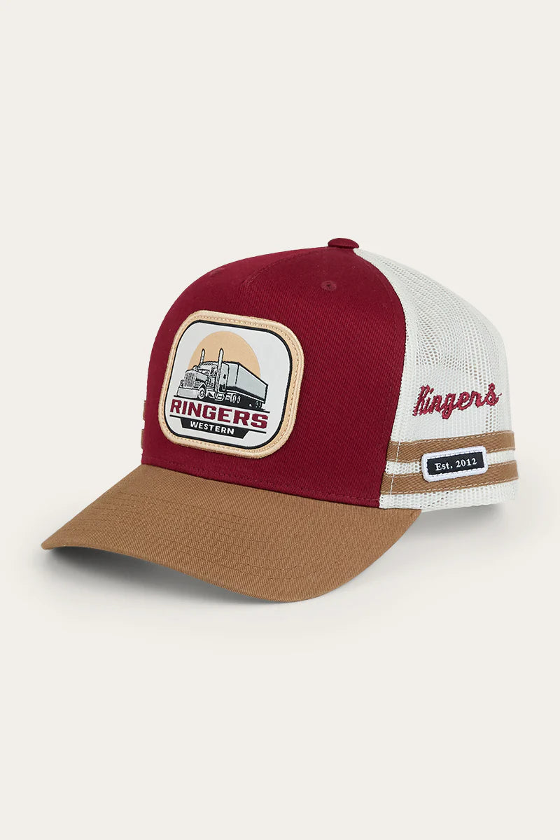 Ringers Western Big Rig Trucker Cap - Burgundy / Clay