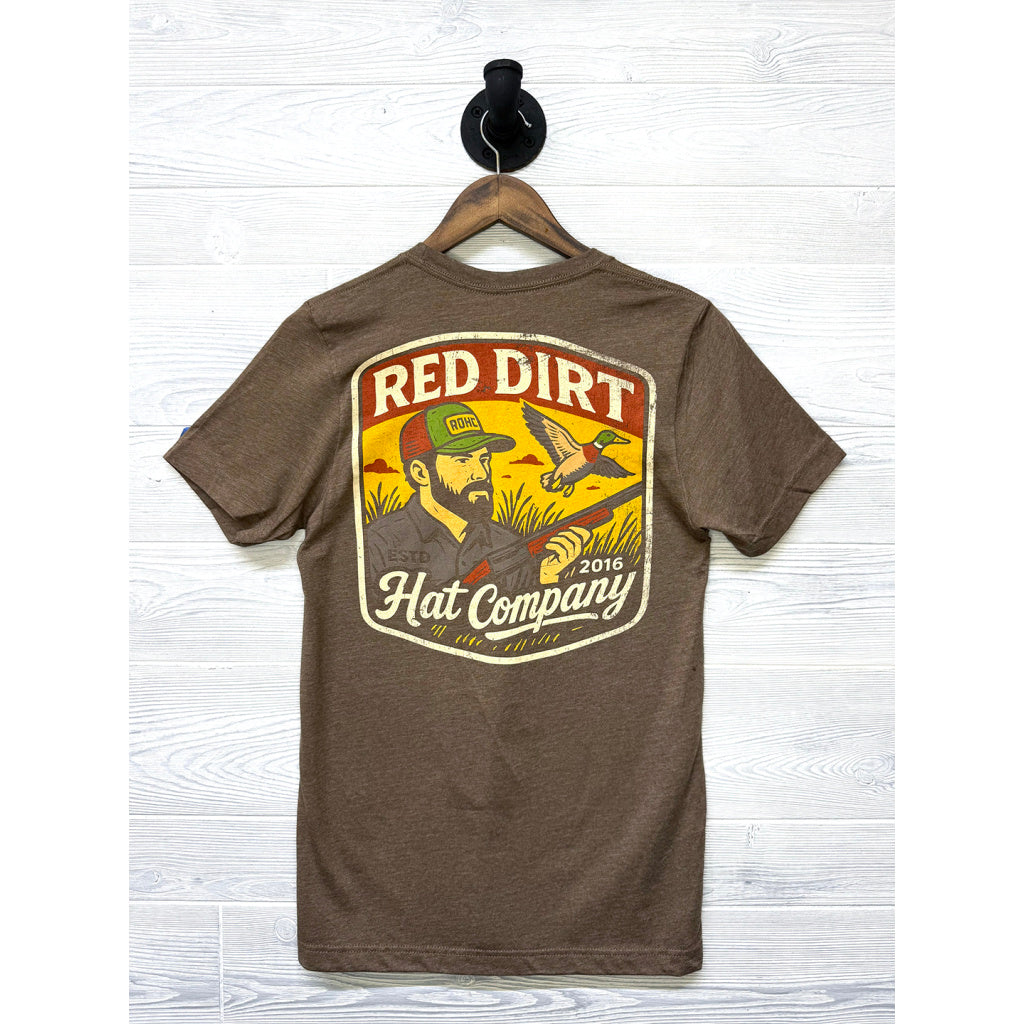 Red Dirt Hat Co. Unisex Bird Shot Short Sleeve T-Shirt - Brown