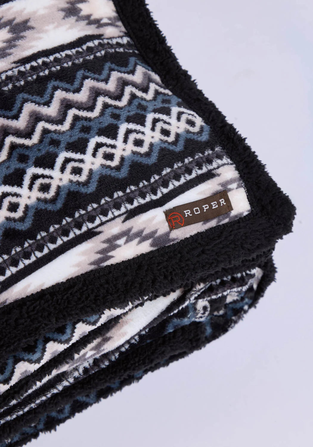 Roper Throw Rug Aztec Printed Fleece Blanket