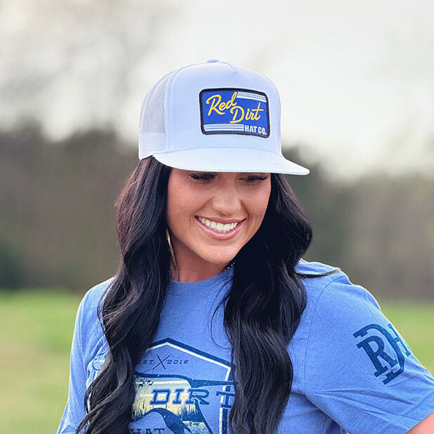 Red Dirt Hat Co. Blue Collar – White/White 5 Panel