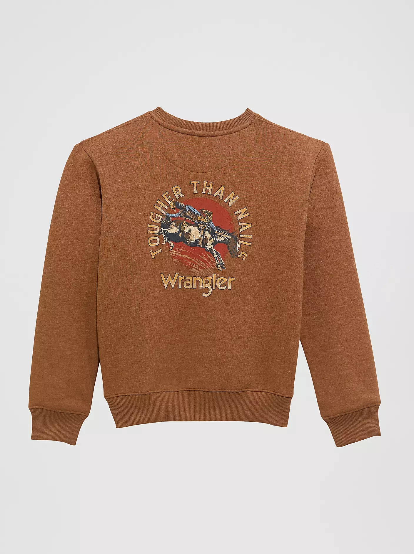 Wrangler Boy's Graphic Pullover Sweatshirt - Nails Brown