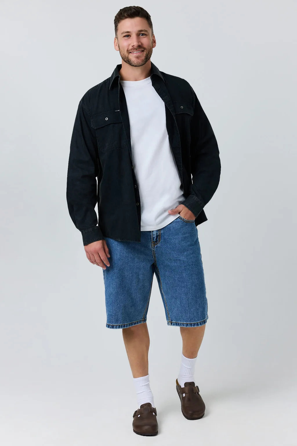 Ringers Western Bodie Men’s Denim Shorts - Mid Blue