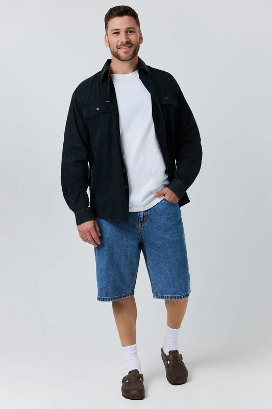 Ringers Western Bodie Men’s Denim Shorts - Mid Blue