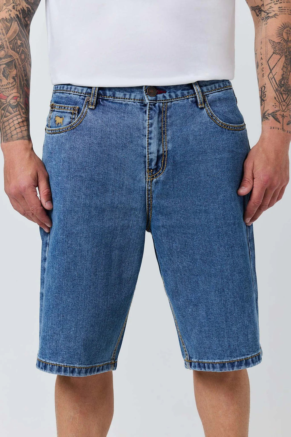 Ringers Western Bodie Men’s Denim Shorts - Mid Blue