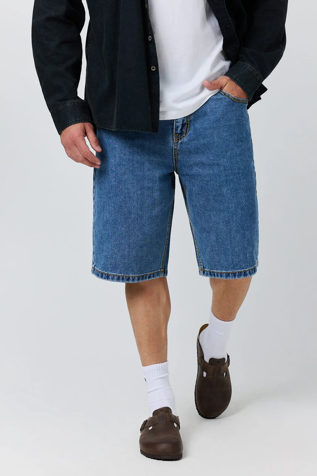 Ringers Western Bodie Men’s Denim Shorts - Mid Blue