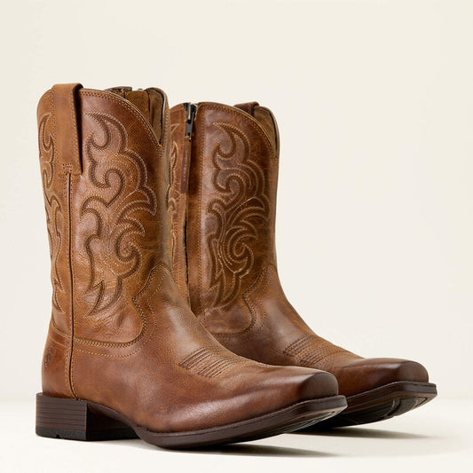 Ariat Men's Bodie Square Toe Western Boot - Honey Tan