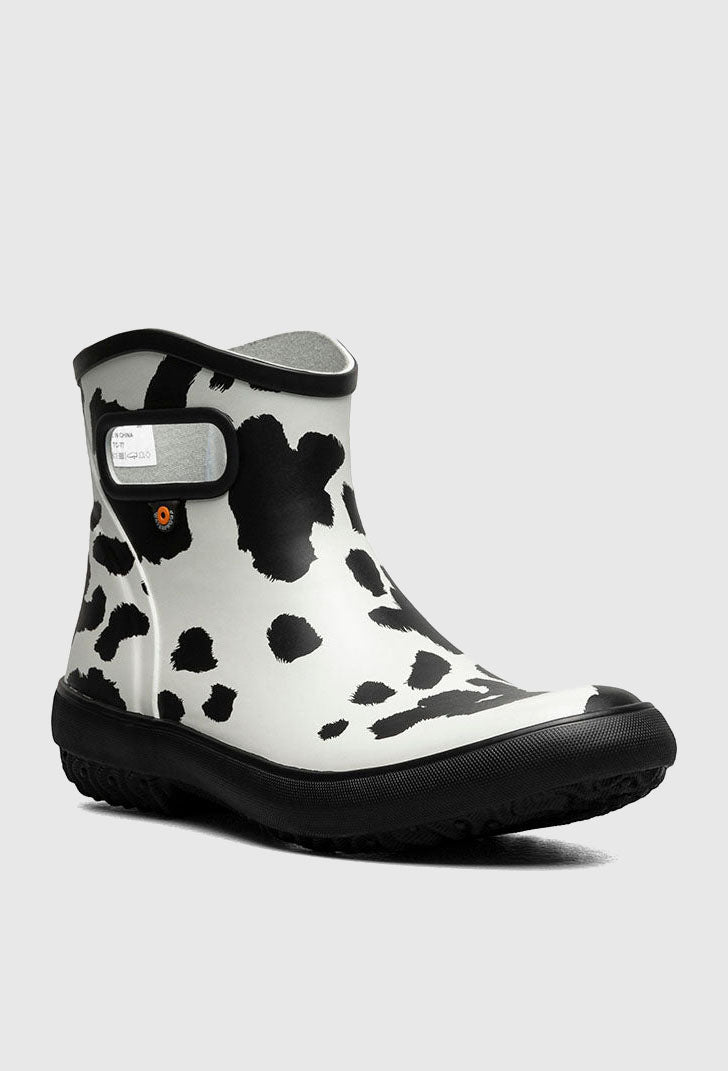 Bogs Womens Patch Ankle Boot - Cow Print