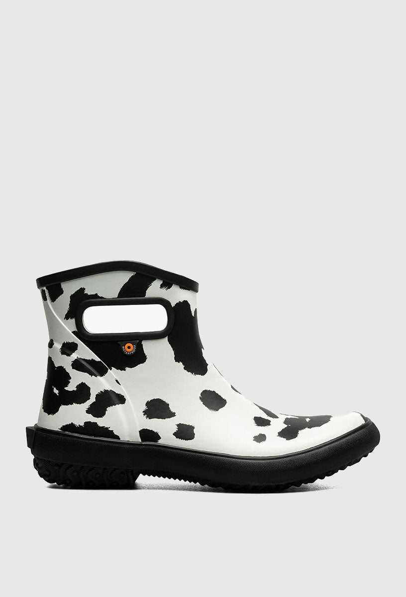 Bogs Womens Patch Ankle Boot - Cow Print