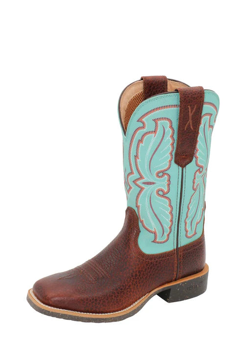 Twisted X Womens 11 Tech X2 Boot - Hickory/Seafoam