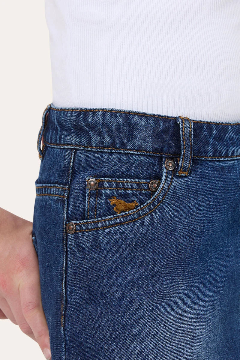 Ringers Western Boot Scoot Youth Girls Denim Skirt - Classic Blue