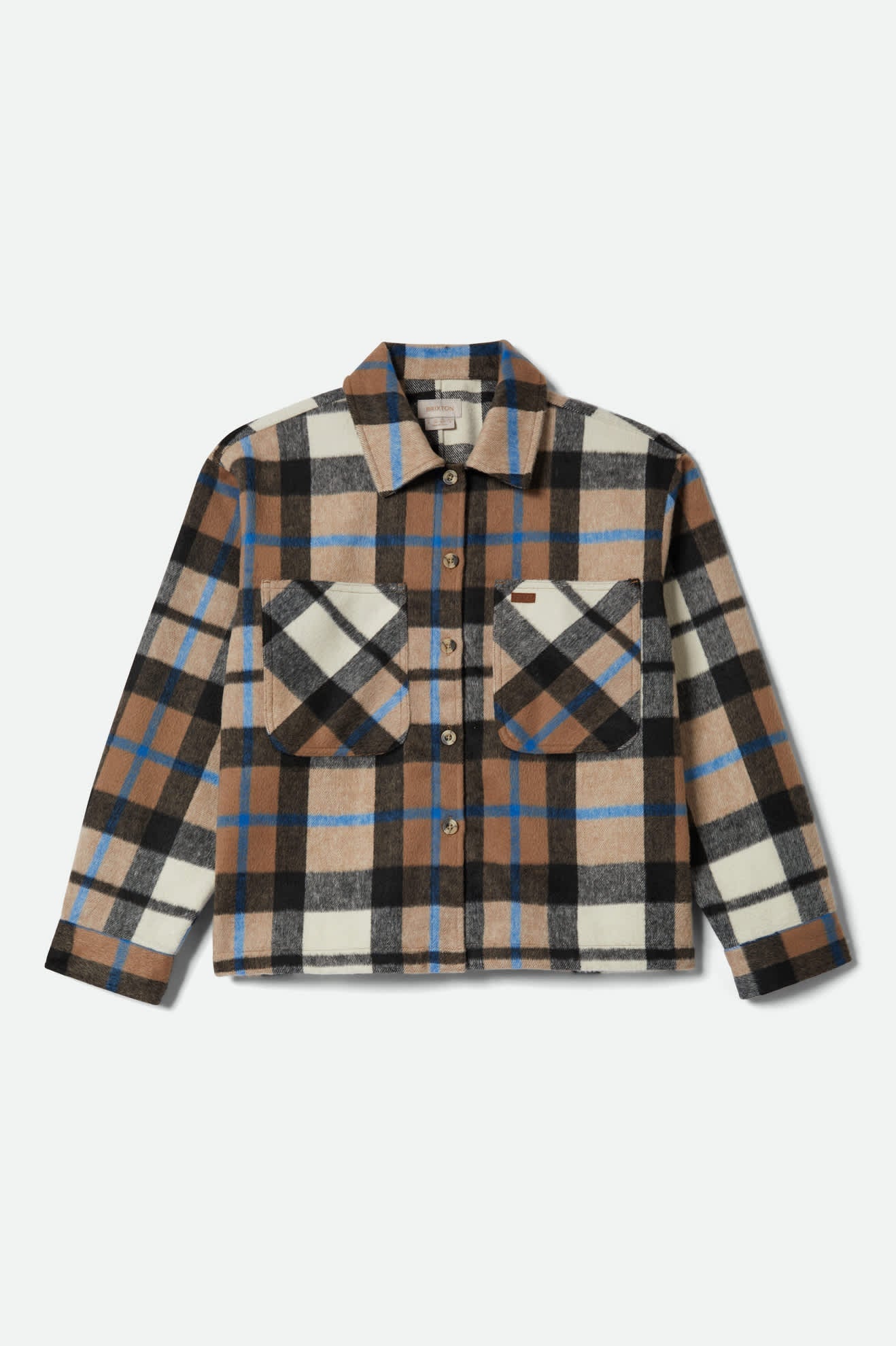 Brixton Women's Bowery Soft Brushed Flannel - Washed Black/Sand