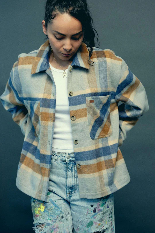 Brixton Women's Bowery Soft Brushed L/S Flannel - Dark/Denim