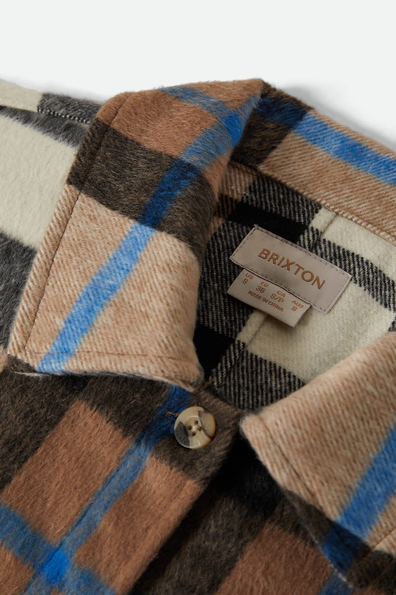 Brixton Women's Bowery Soft Brushed Flannel - Washed Black/Sand