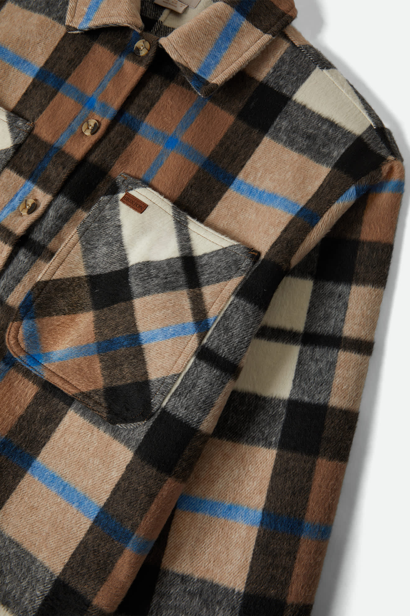 Brixton Women's Bowery Soft Brushed Flannel - Washed Black/Sand