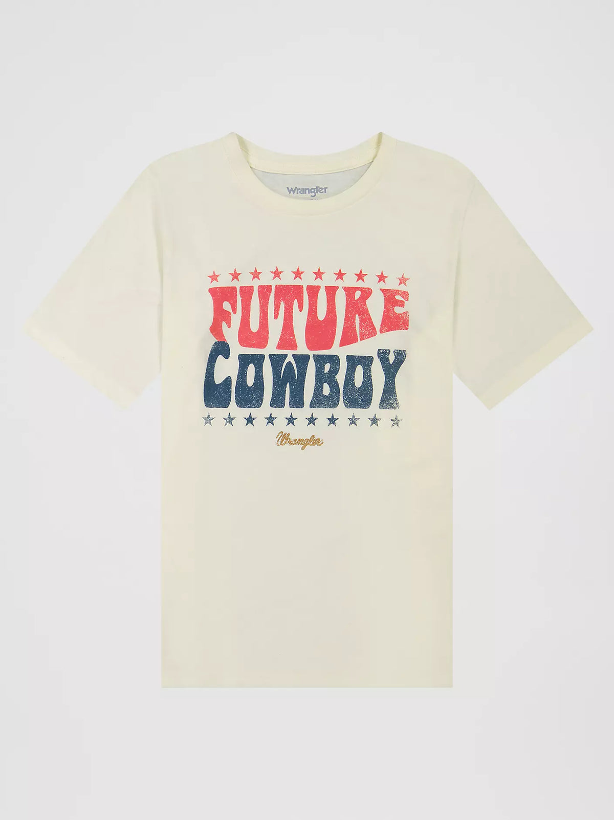 Wrangler Boy's Future Cowboy Graphic T-Shirt - Antique White Heather