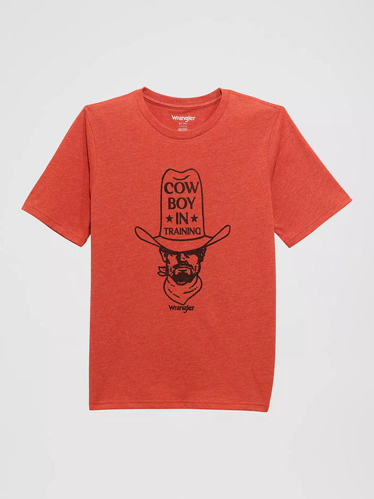 Wrangler Boy's Logo Front Graphic T-Shirt - Training Red